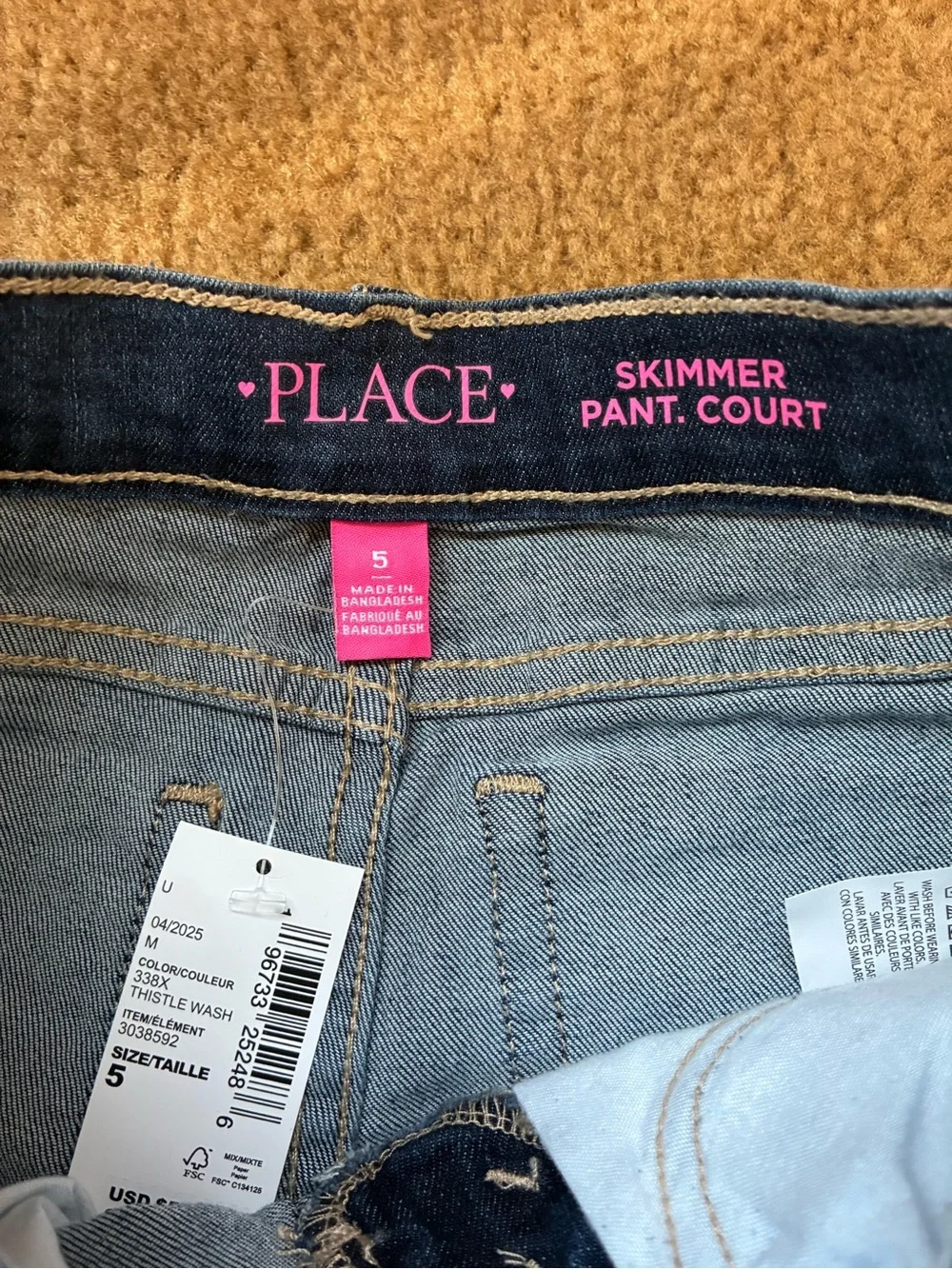 Girls NWT THE CHILDRENS PLACE Skimmer Denim Shorts 5